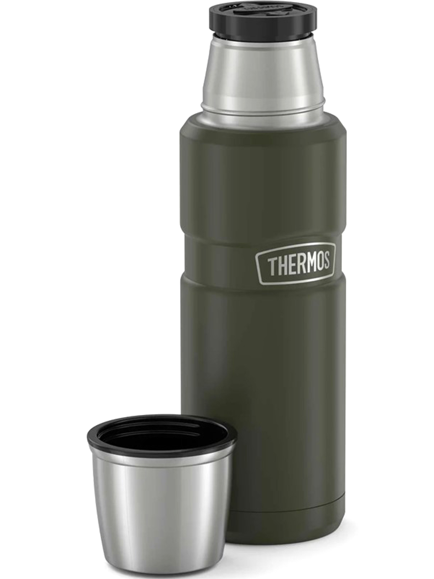 Термос для кофе чая 470 мл THERMOS KING-2000 хаки – нержавеющая сталь герметичный тепло/холод 12/24 часа - фото 10