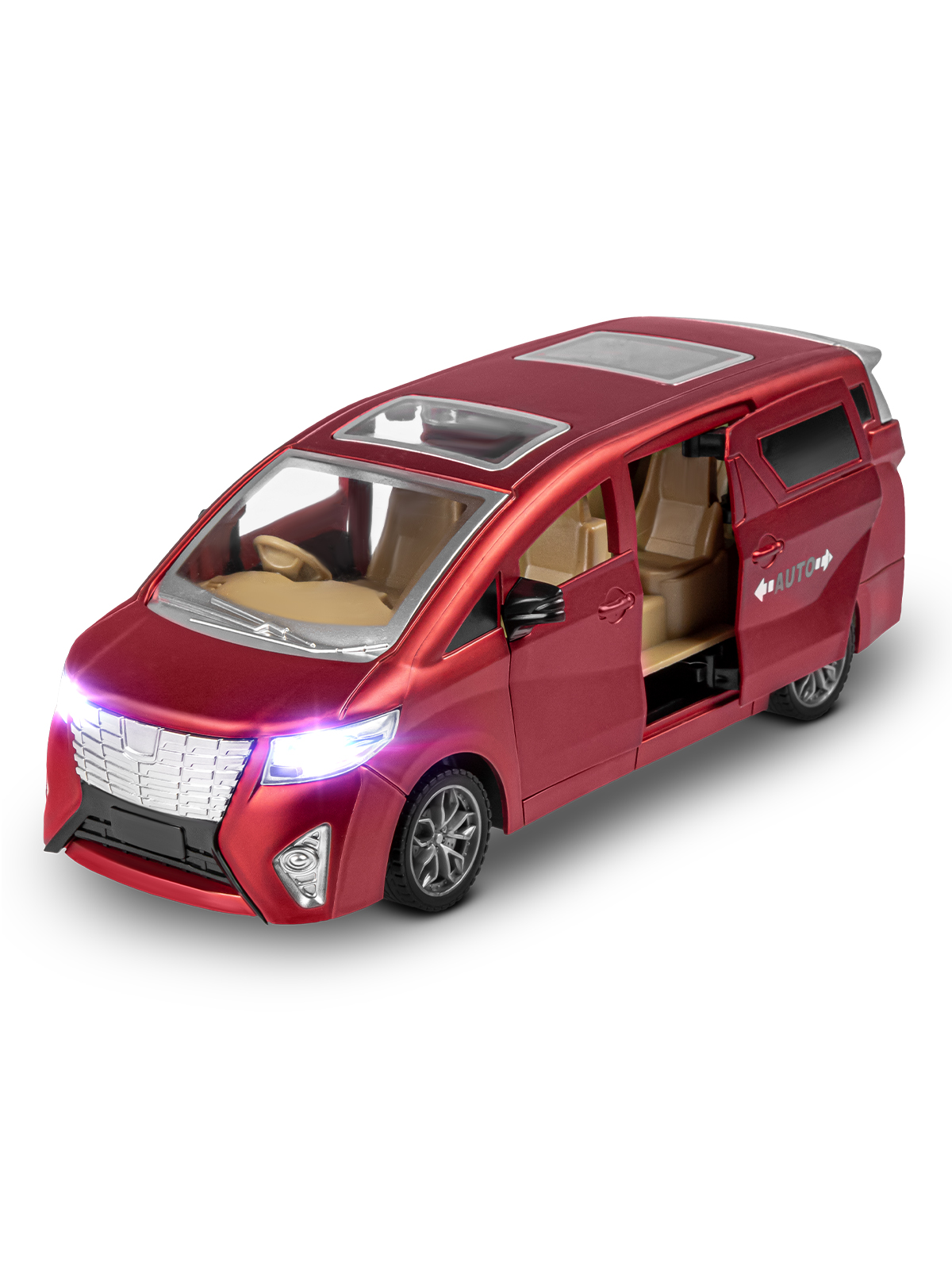 Автобус РУ AUTODRIVE Красный в белой коробке - фото 19