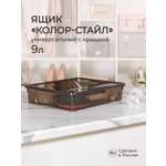 Ящик универсальный Econova Колор-Стайл 9л коричневый