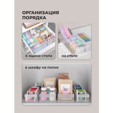 Набор органайзеров Econova для хранения 2,65л-1 шт., 1,5л-2шт
