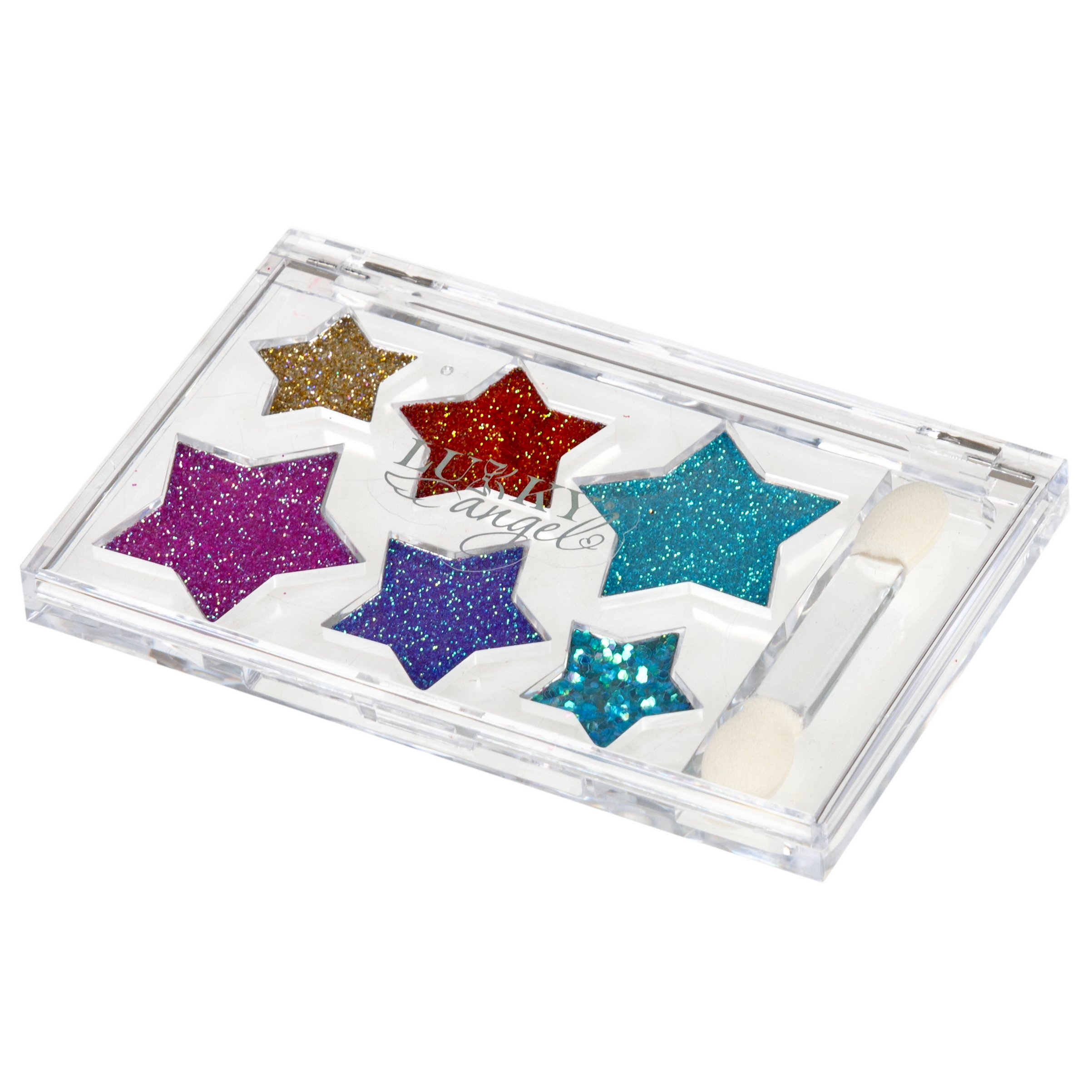 Тени для век LUKKY Angel с блёстками палетка Звездочки 6 цветов с аппликатором 5,4 г - фото 7