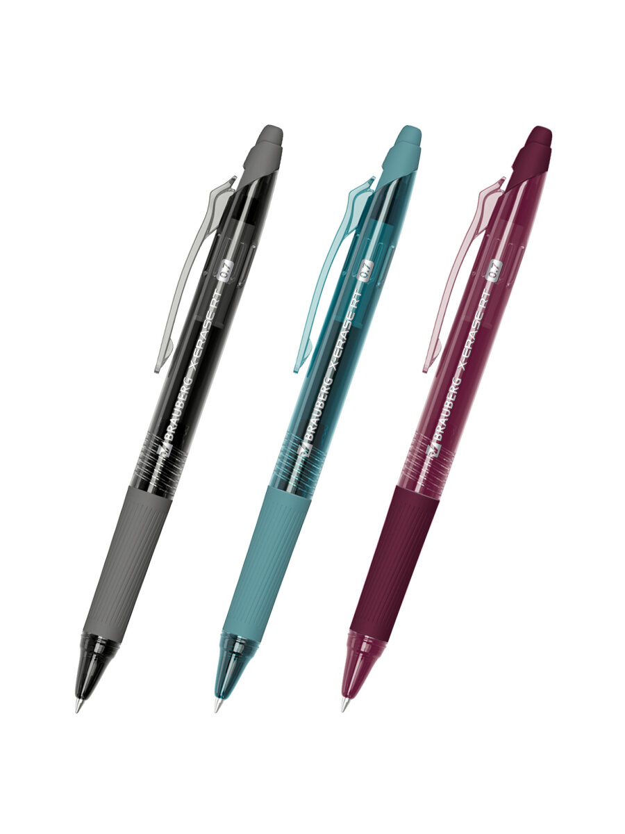 Ручка со стираемыми чернилами Brauberg 3 шт. - фото 2