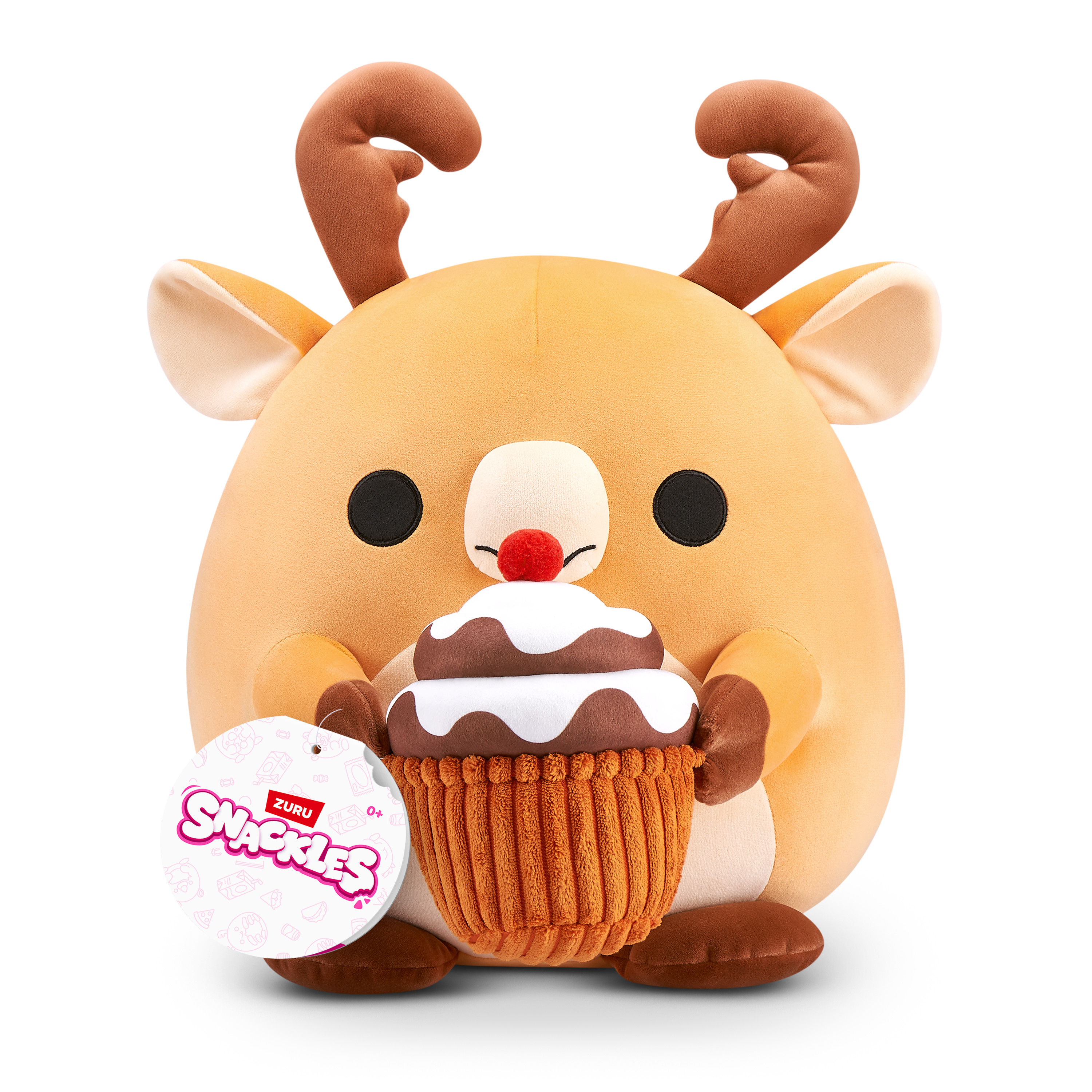 Игрушка мягкая Zuru Snackles Лось с шоколадным муссом 20см 77694L - фото 6