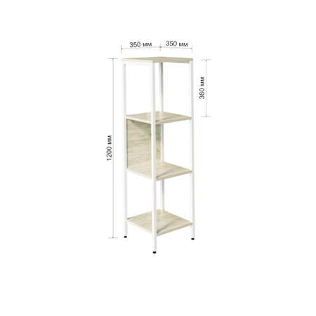 Стеллаж WoodSteel в стиле Лофт Chicago 35x35x120 см