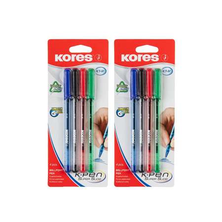 Ручка шариковая Kores 4 шт.
