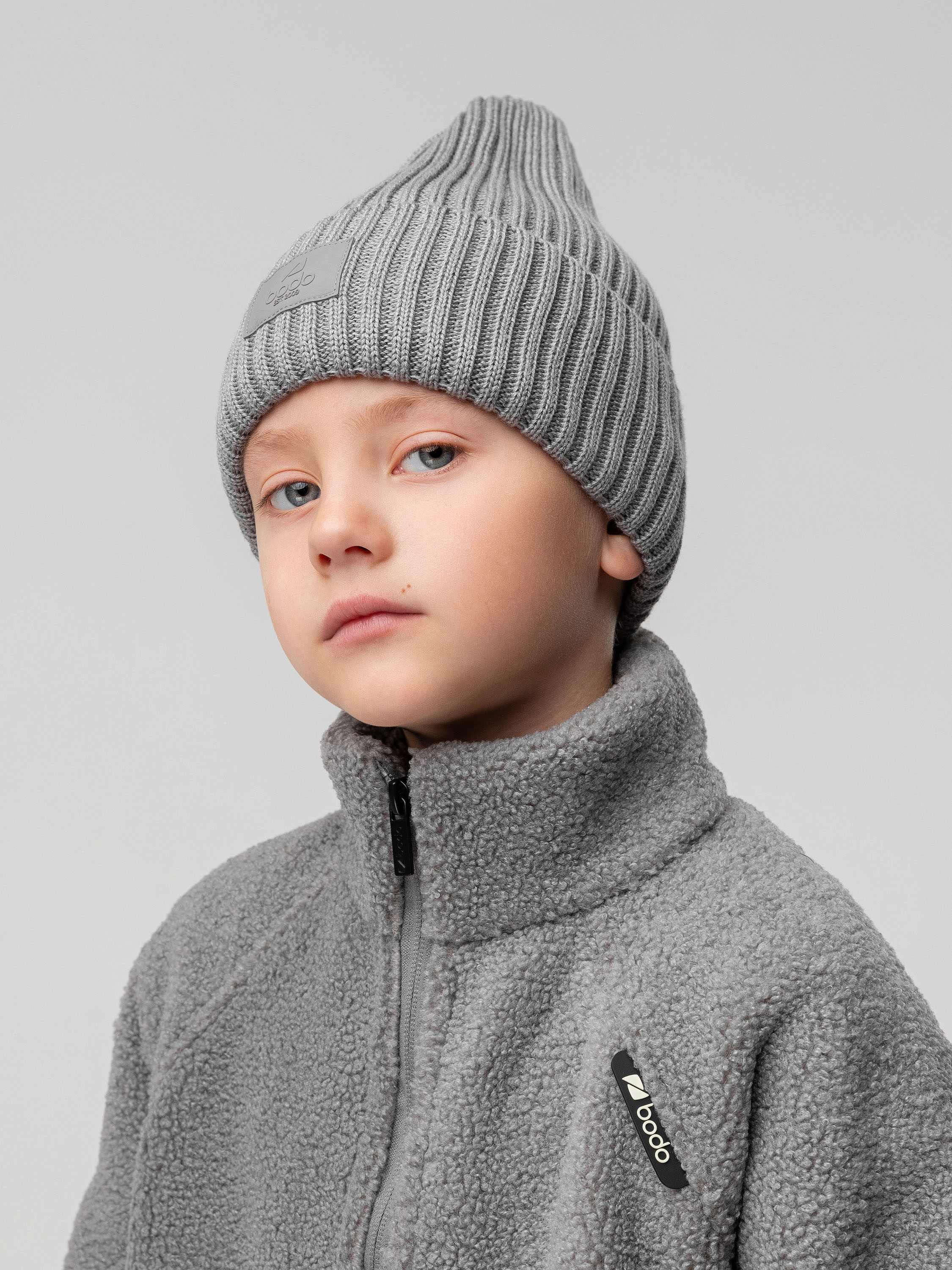 Шапка Bodo 10-363MU_серый меланж - фото 3