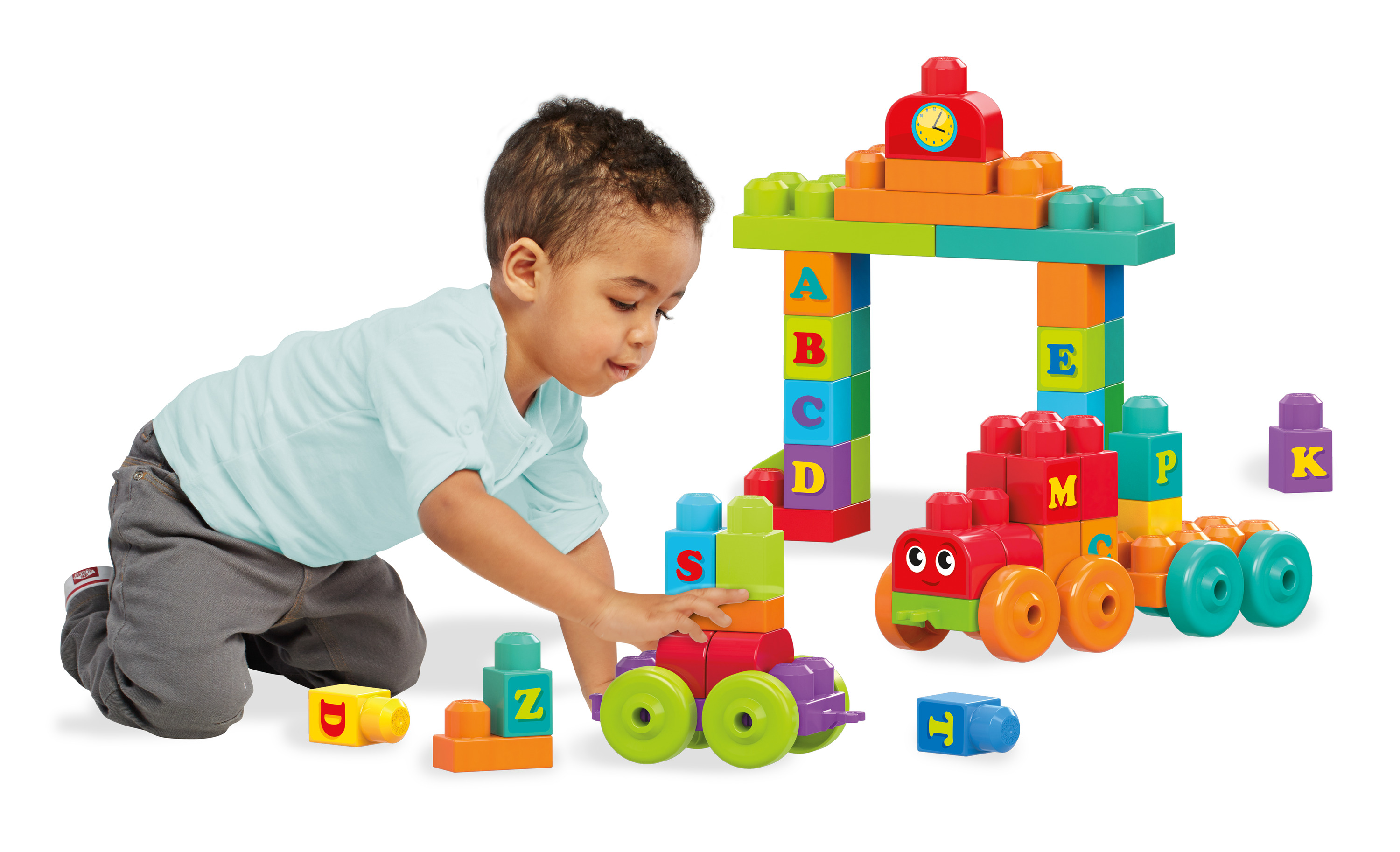 Конструктор Mega Bloks ABC Learning Train 60 дет. - фото 6
