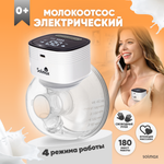 Молокоотсос электрический с дисплеем Solmax беспроводной 4 режима сцеживания 9 уровней интенсивности