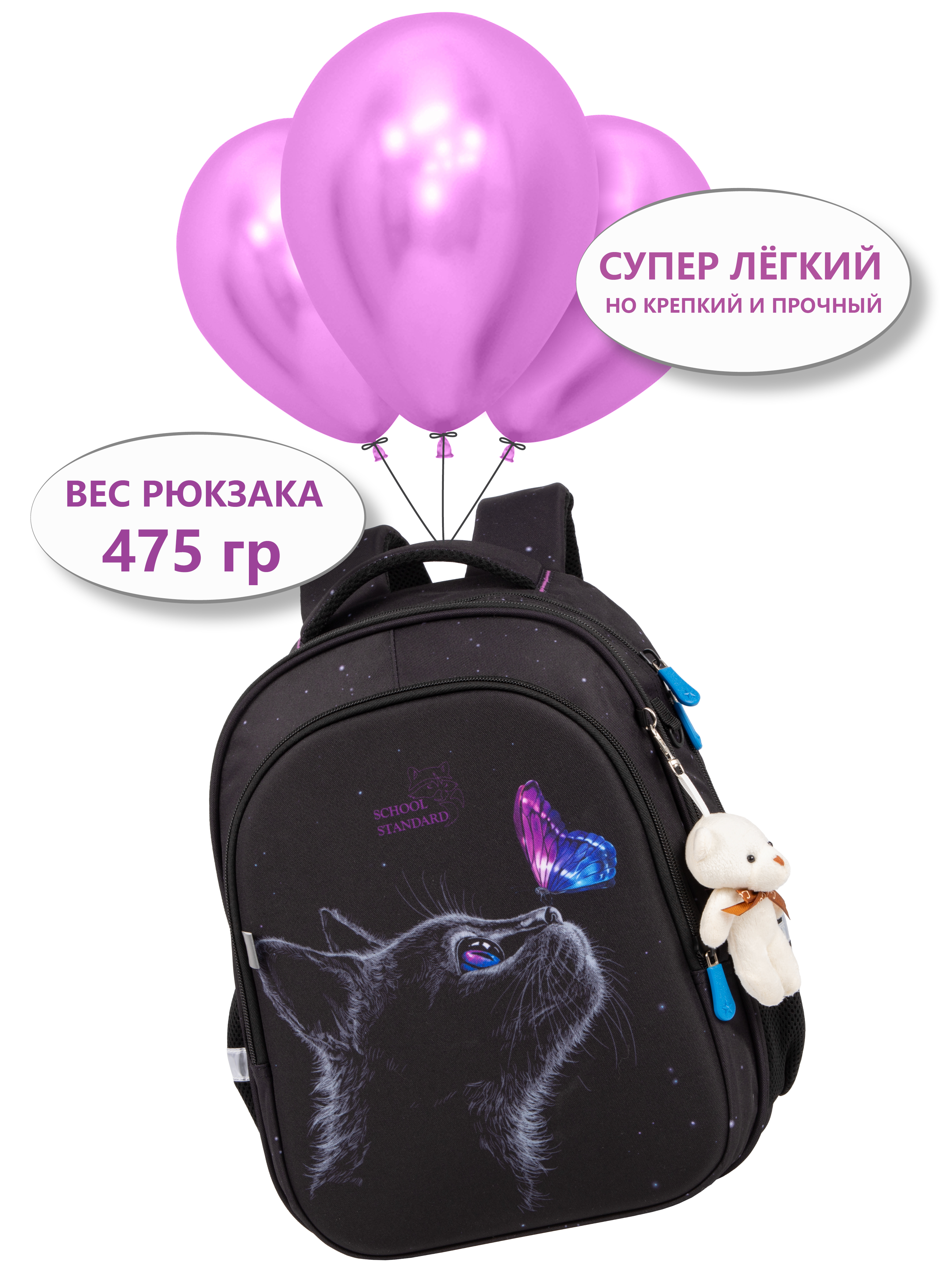 Рюкзак School Standard школьный для девочки+брелок - фото 11