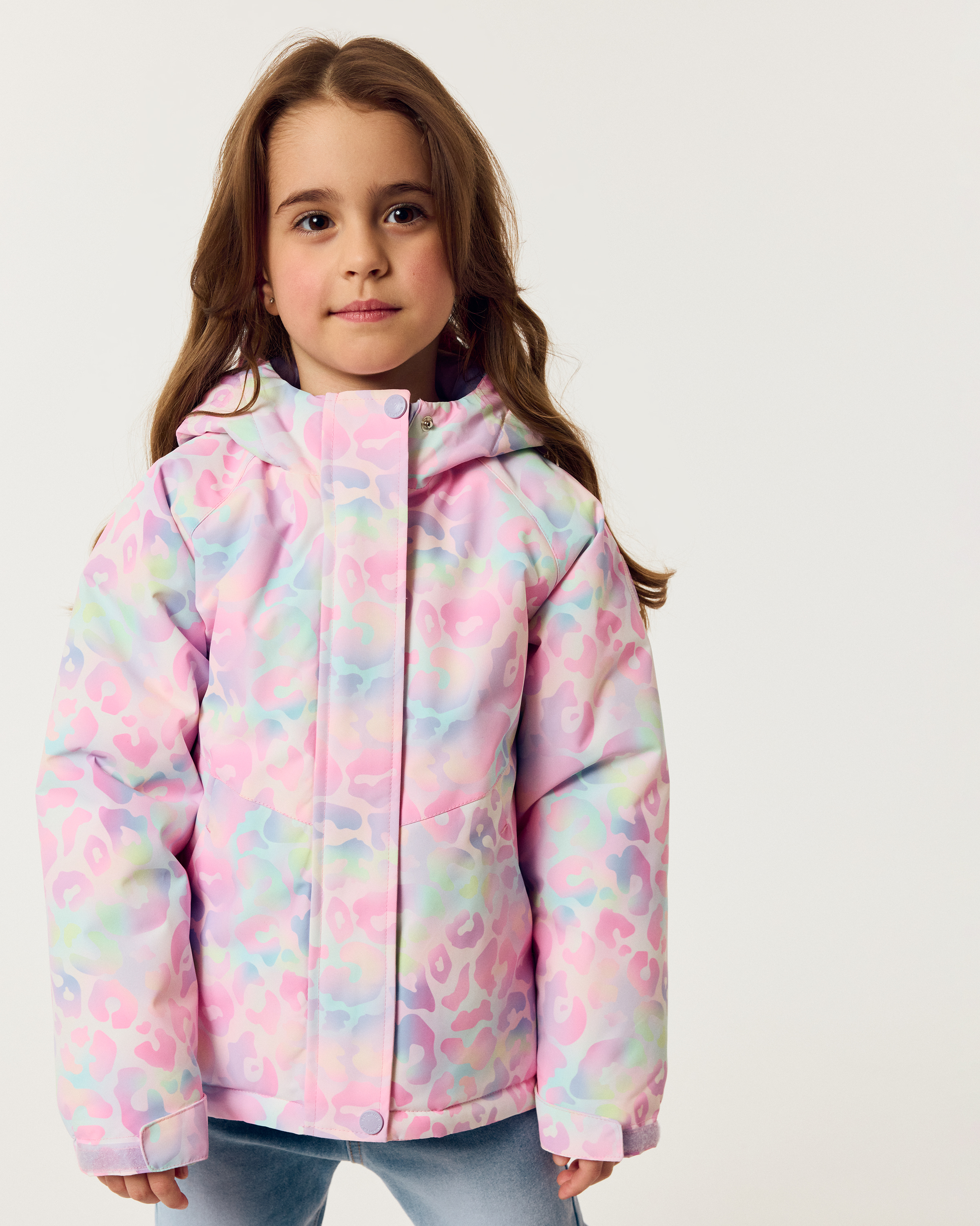 Изображение товара Демисезонная детская куртка Futurino 104 с леопардовым принтом для девочек