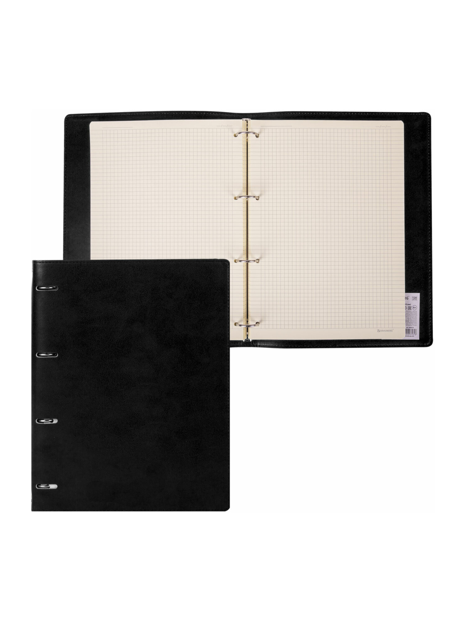 Тетрадь со сменным блоком Brauberg клетка 120 лист. - фото 6