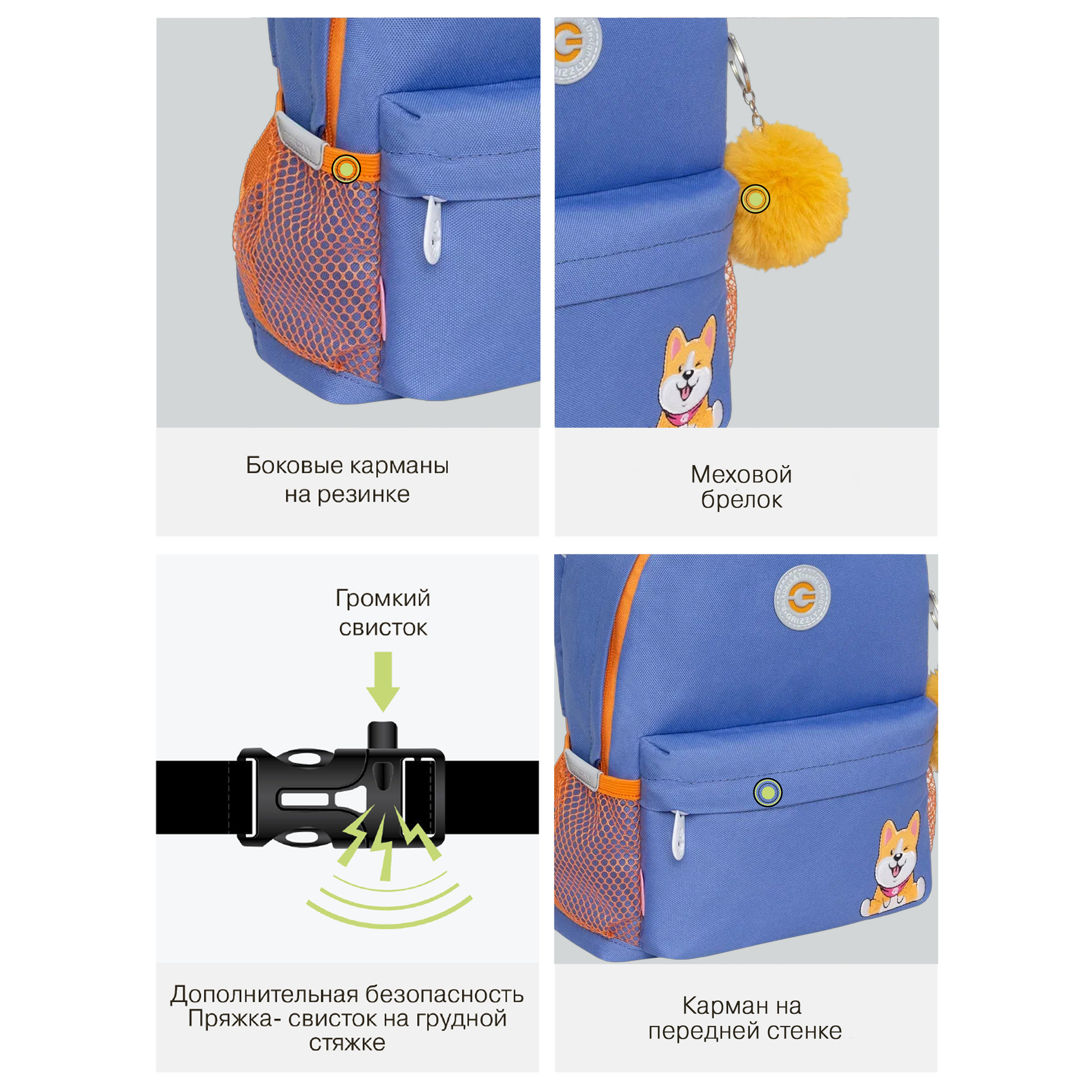 Рюкзак дошкольный Grizzly для девочки - фото 11