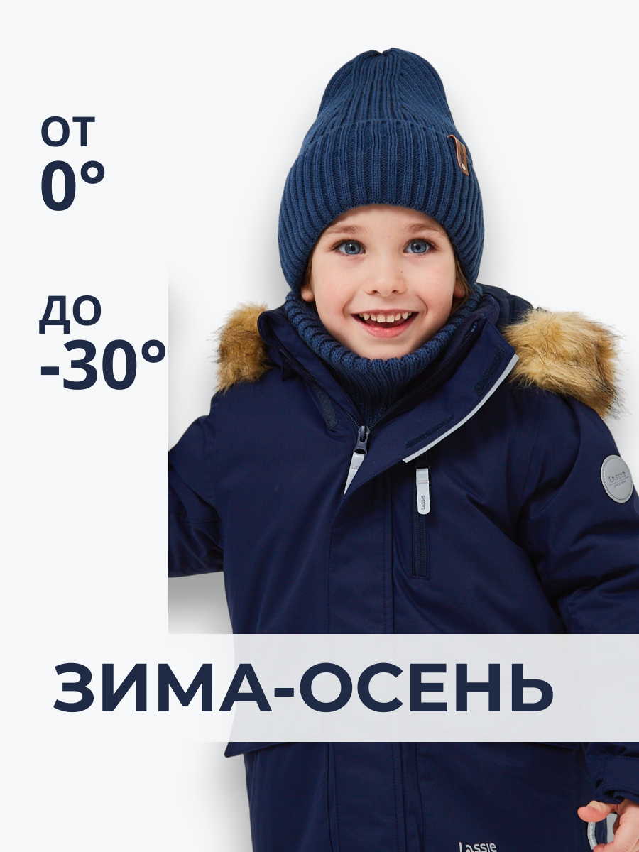 Шапка и снуд NYCkids NYC-H-53-poloski-jeansB - фото 4