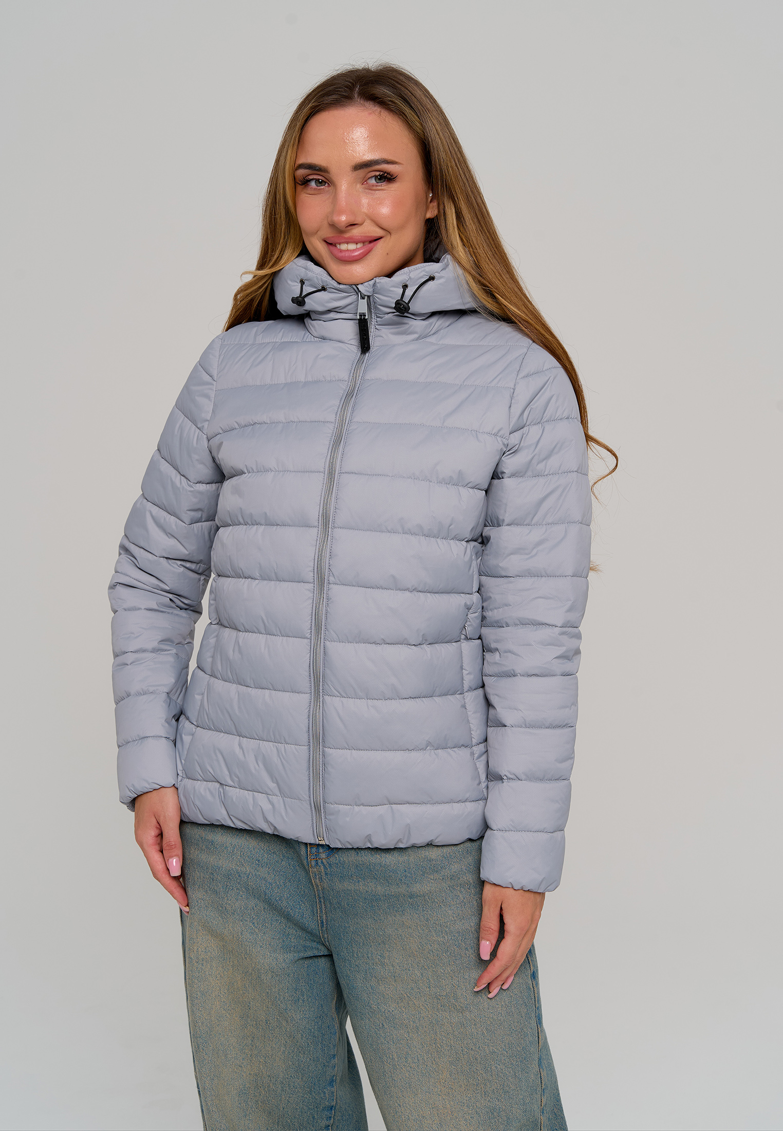 Куртка Stylish AMADEO AJ-8507-светло-серый - фото 5