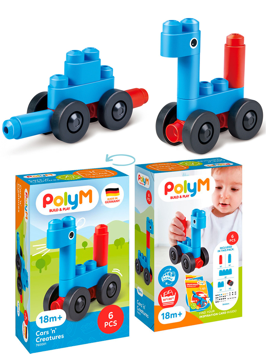 Конструктор Hape Автомобиль и существа из мини-блоков 6 дет. - фото 5