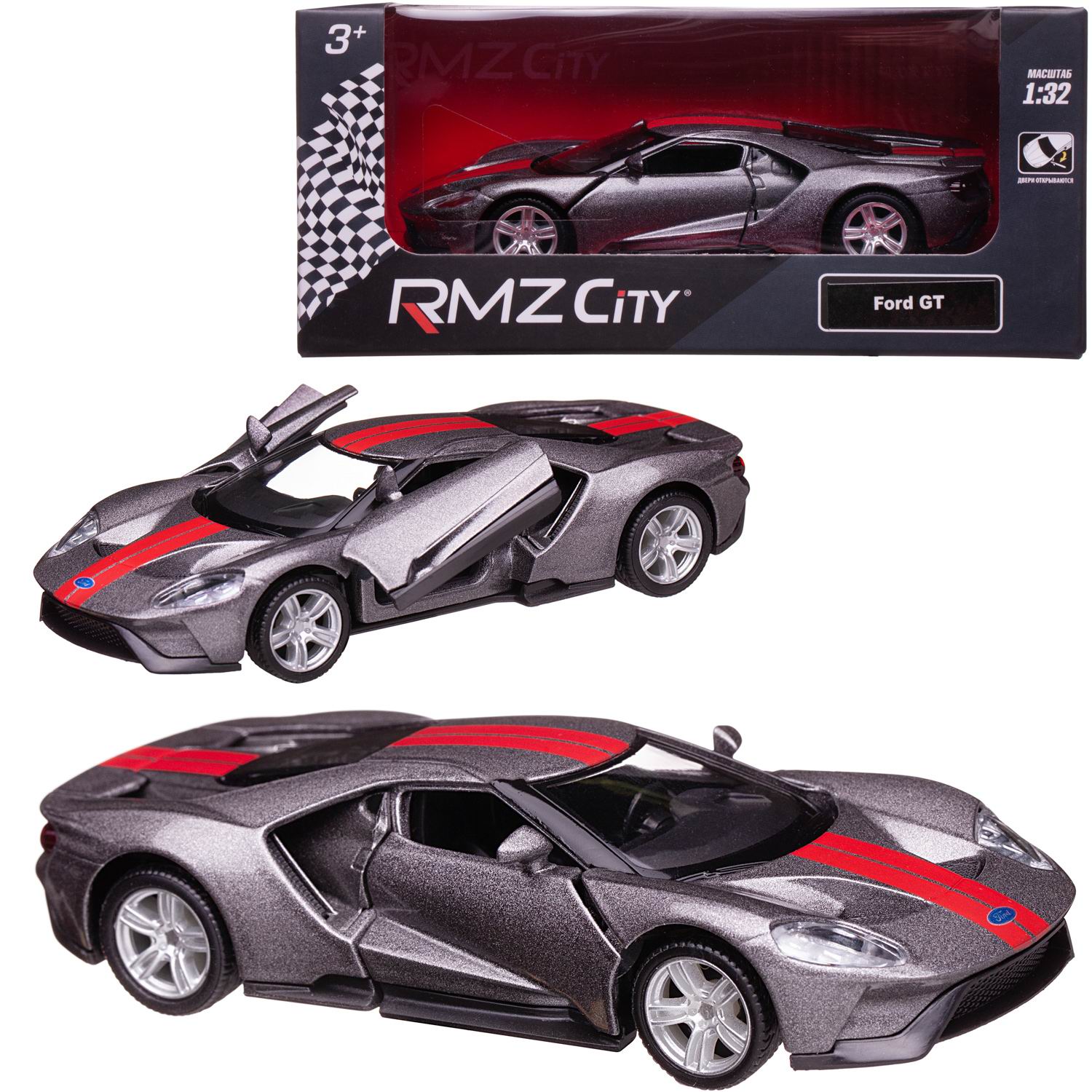 Автомобиль Uni-Fortune Ford 1:32 554050C-GR - фото 3
