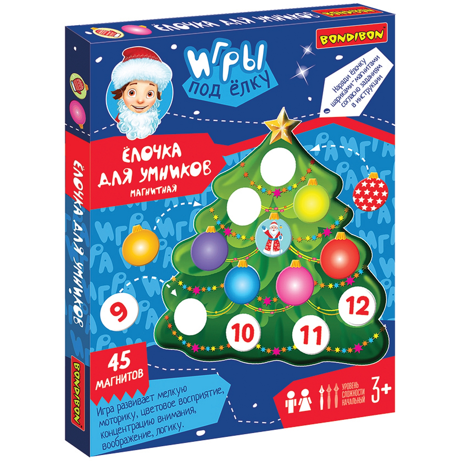 Настольная игра Bondibon магнитная Ёлочка для умников - фото 3