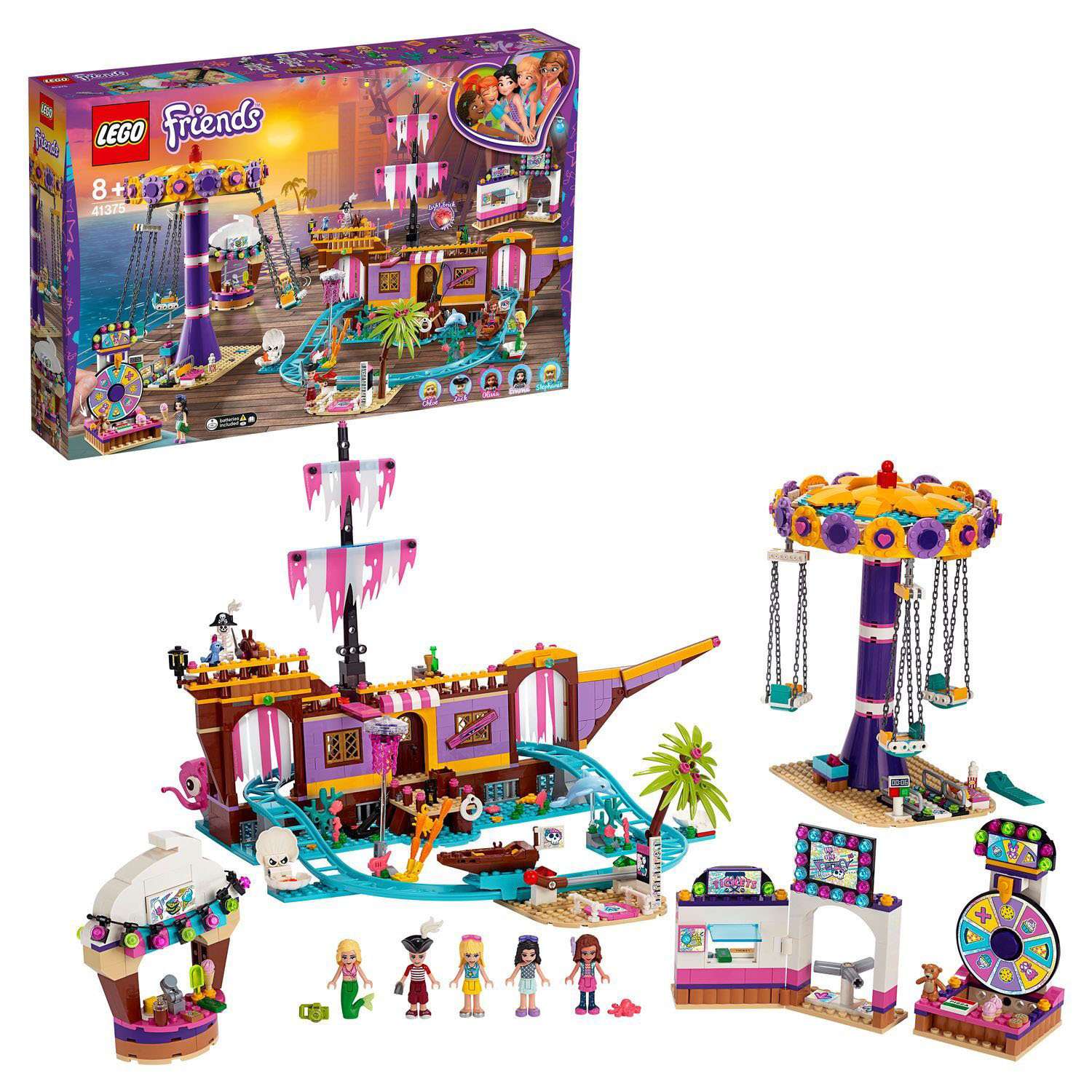 Конструктор LEGO Friends Прибрежный парк развлечений блочный - фото 1
