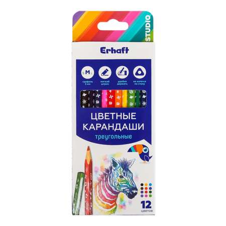 Карандаши цветные Erhaft 12 шт.