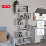 Стеллаж LETTA Zett Белое тиснение 730*1757*250