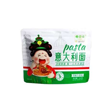 Лапша LeiQia со вкусом стейка с черным перцем 231.5г