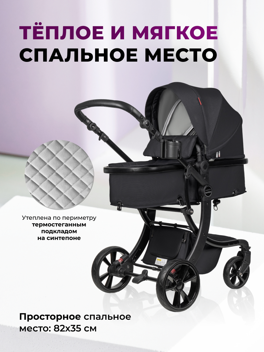 Коляска трансформер Aimile Original New Black черный - фото 3