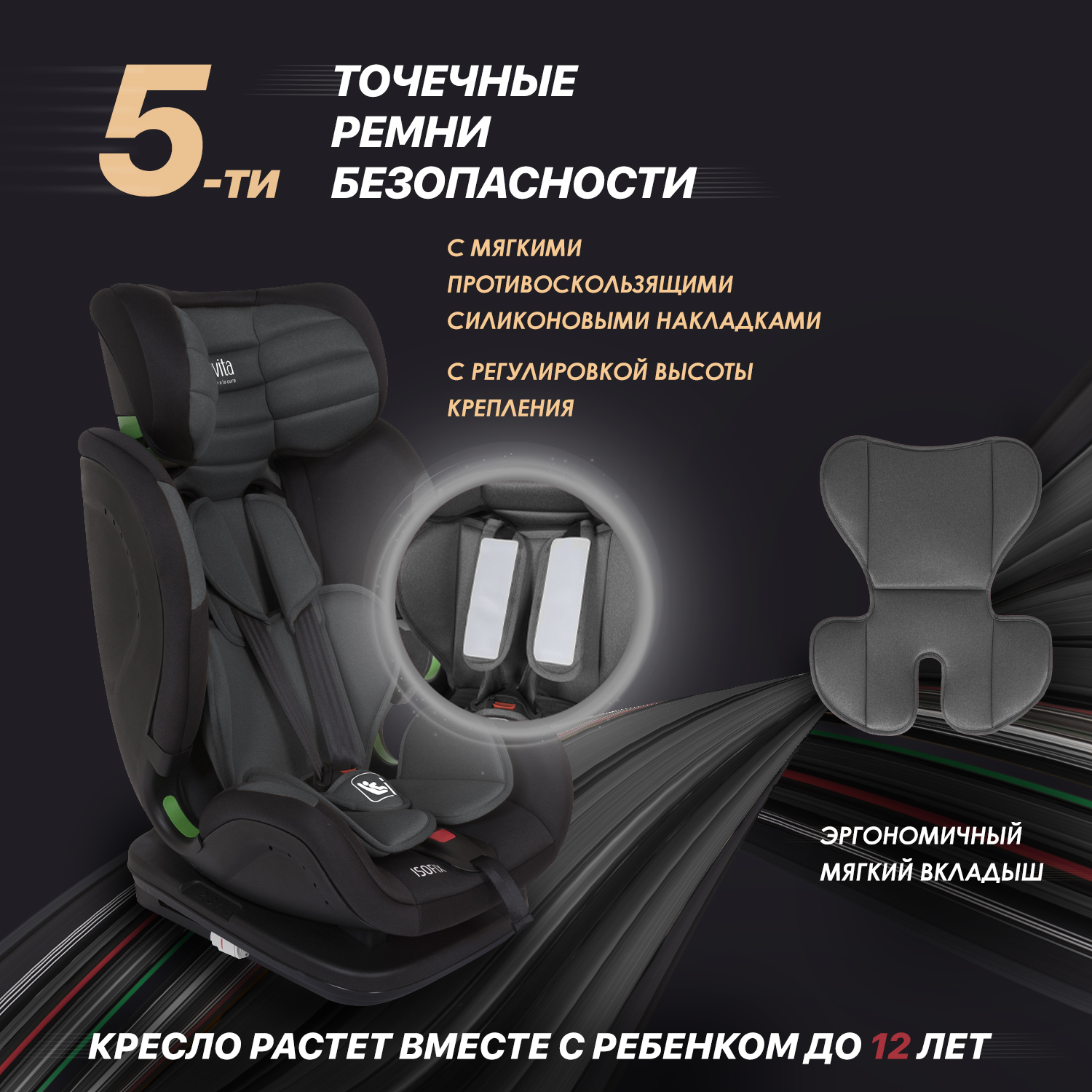 Автокресло Nuovita Isofix 1/2/3 (9-36 кг) - фото 9