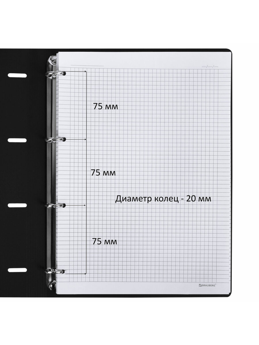 Тетрадь со сменным блоком Brauberg клетка 120 лист. - фото 5