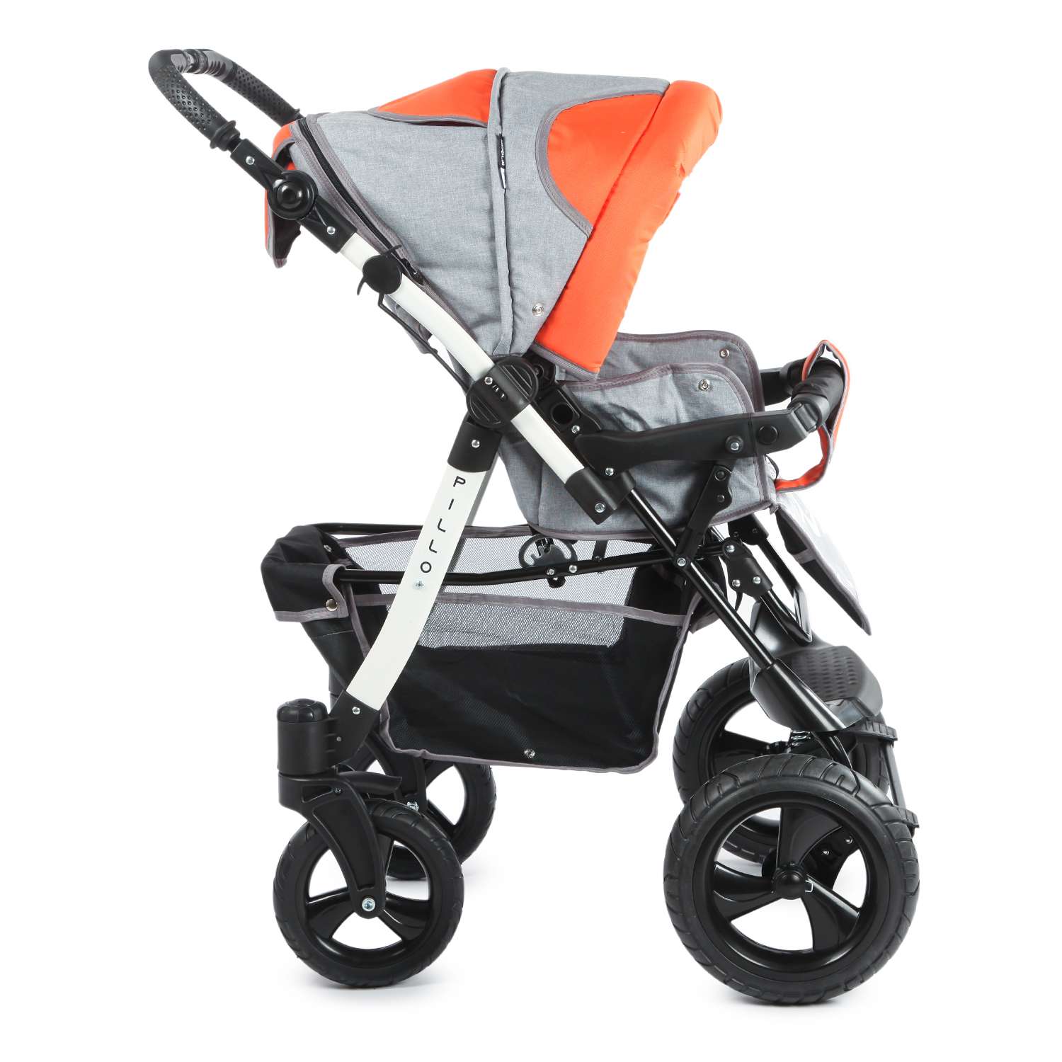 Коляска трансформер Babyton Pillo Grey-Orange - фото 5