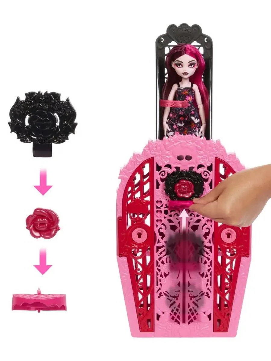 Кукла классическая Monster High Monster High Skulltimate Secrets Дракулаура 122359 - фото 4