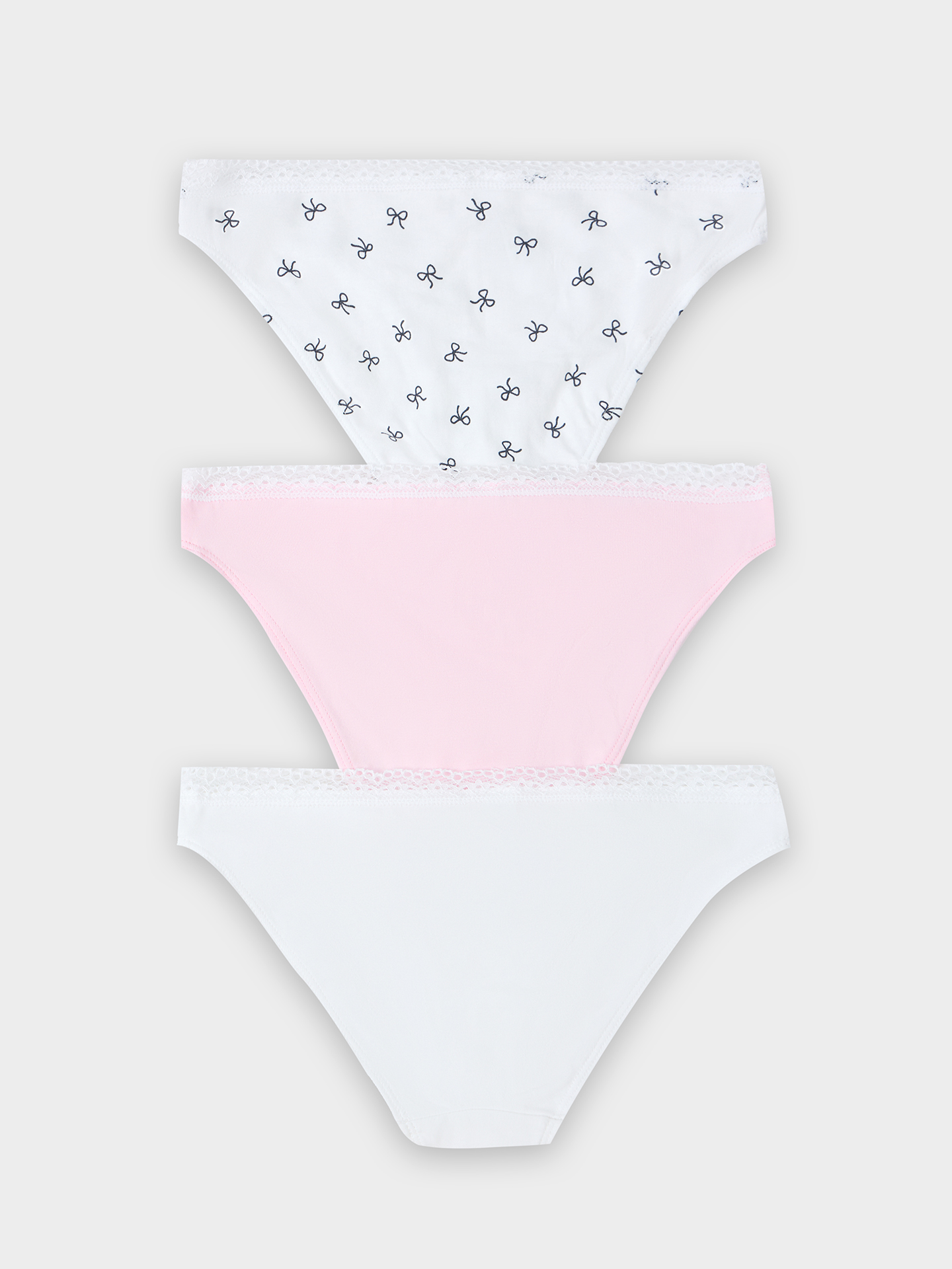Трусы 3 шт Mark Formelle (Марк Формэль) 417750-3/бантики на белоснежном - фото 2