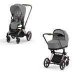 Коляска 2в1 Cybex Priam IV Rosegold серый