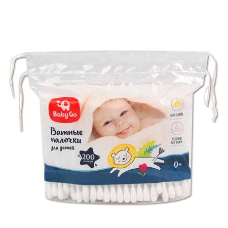 Ватные палочки BabyGo 200 шт.
