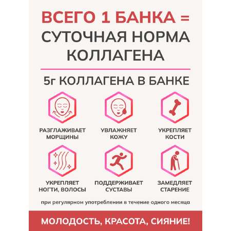 Джем Ноль грамм без сахара низкокалорийный с коллагеном клубника