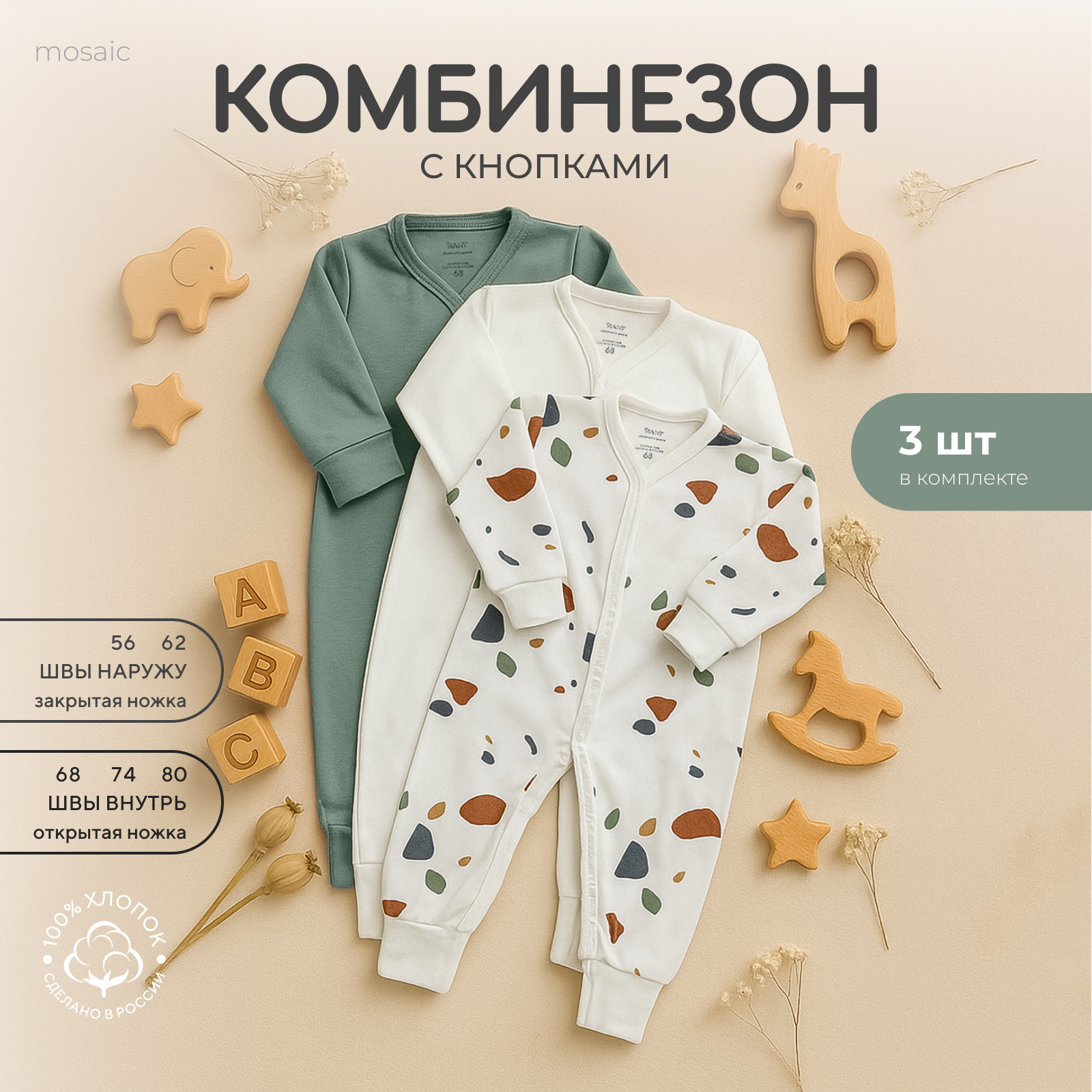 Комбинезон 3 шт Rant 4670078650153 - фото 2