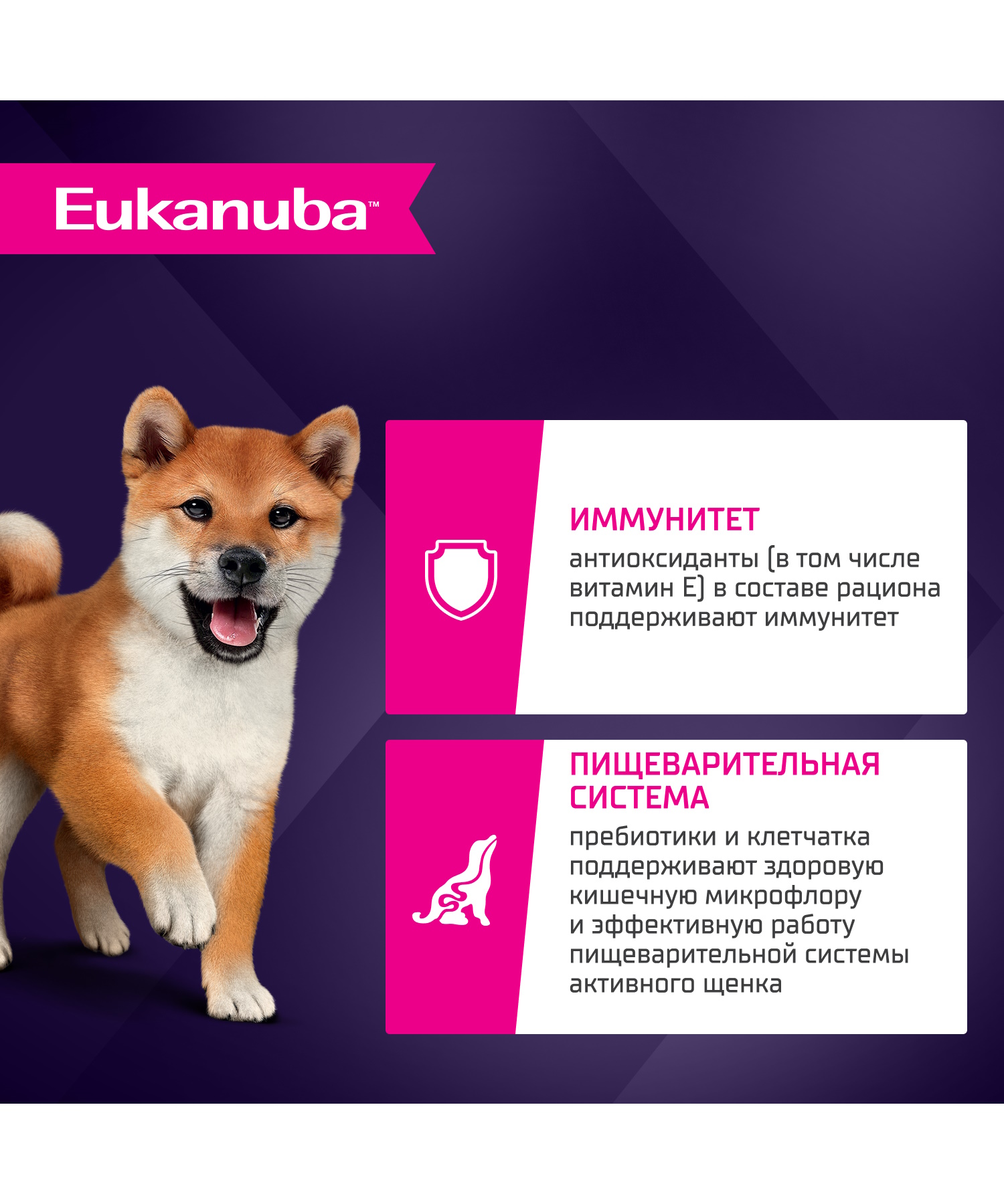 Корм сухой Eukanuba для щенков мелких и средних пород до 12 месяцев с ягненком 7кг - фото 3