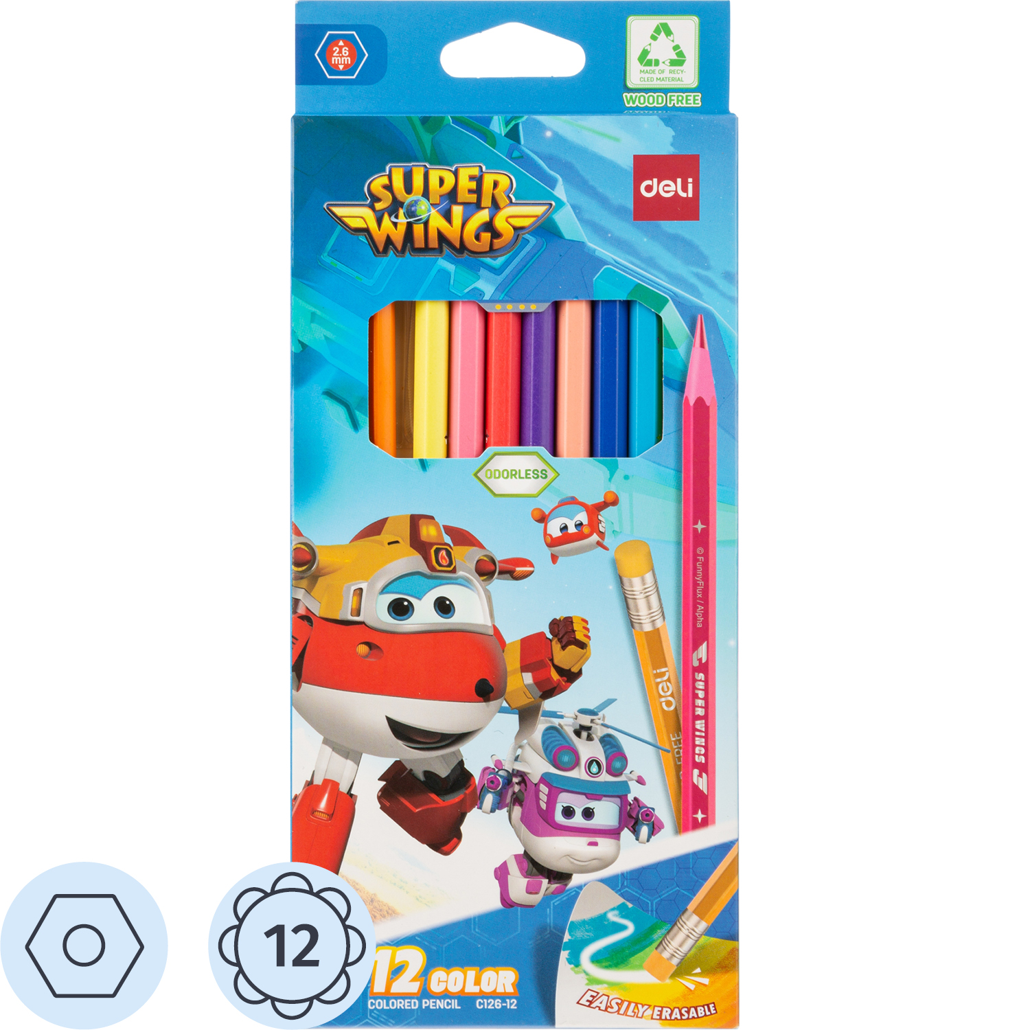 Карандаши цветные Deli 12 шт. - фото 1