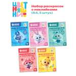 Комплект Цветняшки Раскраски с многоразовыми наклейками 5 шт