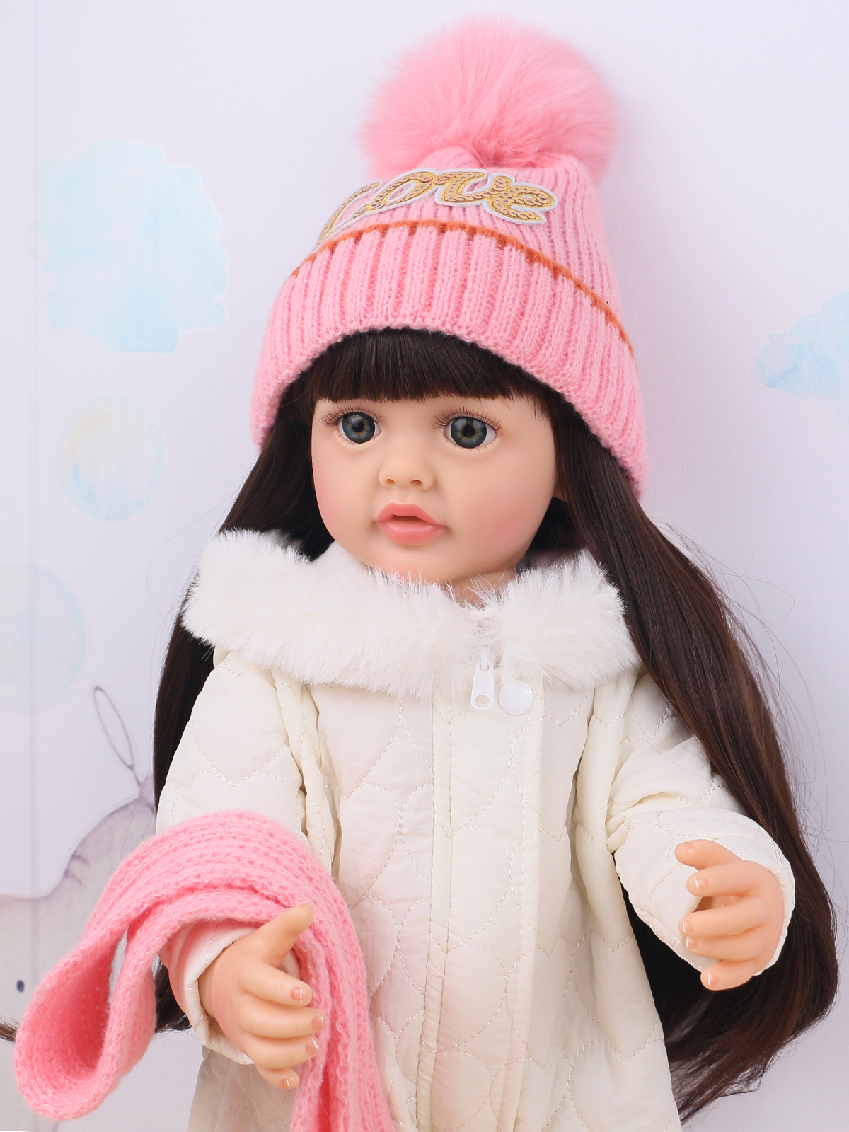 Кукла классическая QA BABY Реборн большая девочка Эстель высота 55 см KD22917B - фото 21