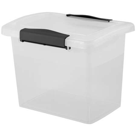 Ящик для хранения Keeplex mini пластиковый с защелками 1.6л прозрачный кристалл