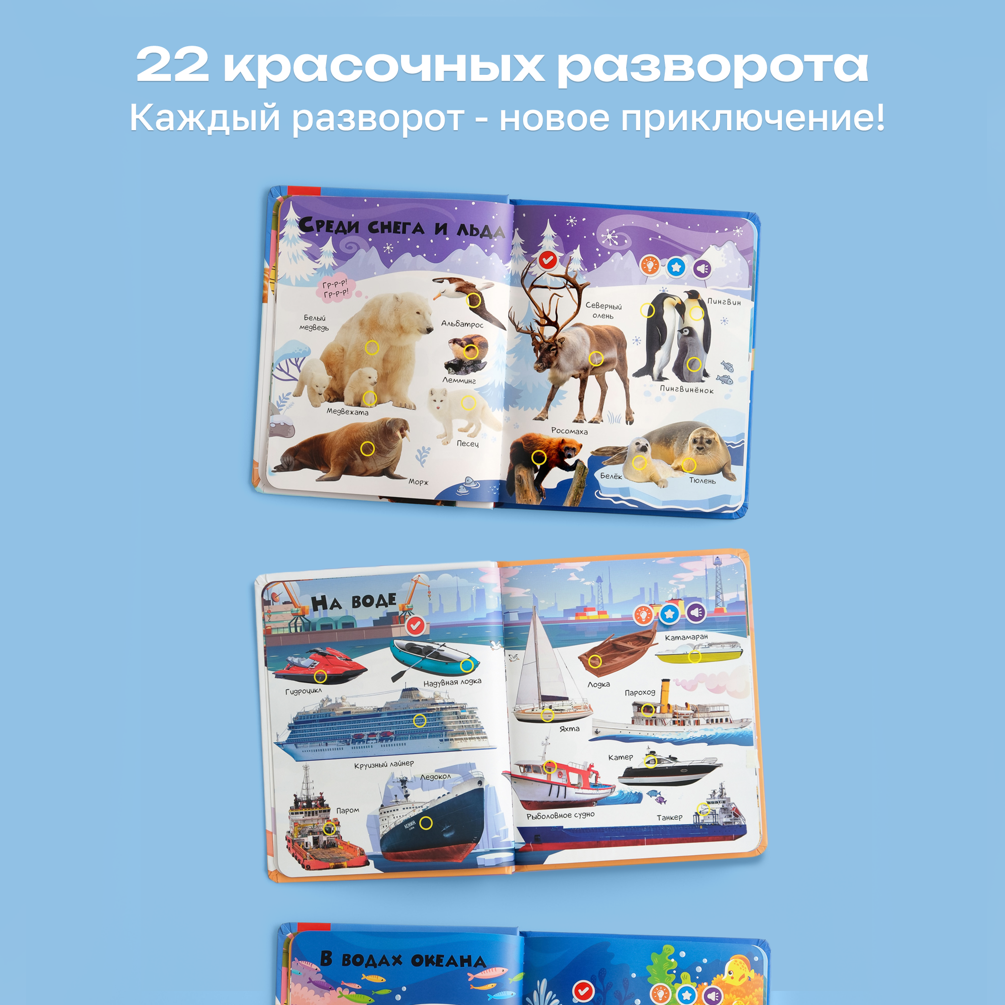 Комплект говорящих книжек BertToys Нажималки: Животные + Транспорт - фото 11