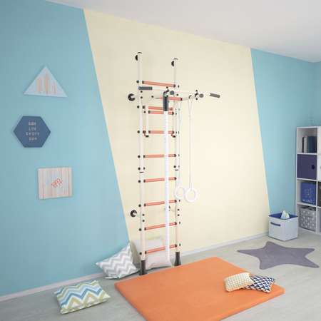 Детский спортивный комплекс Polini kids Sport Turbo пристенный Кремовый