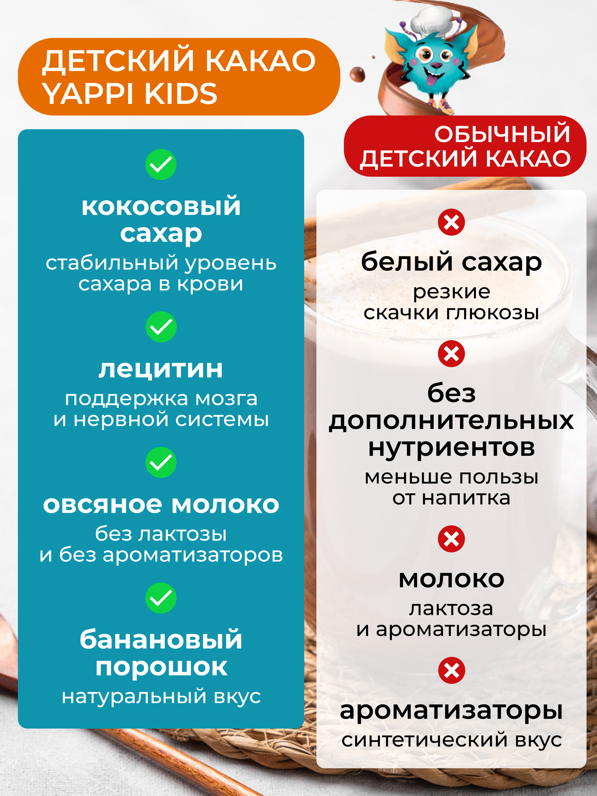 Какао порошок Yappi для детей - фото 10
