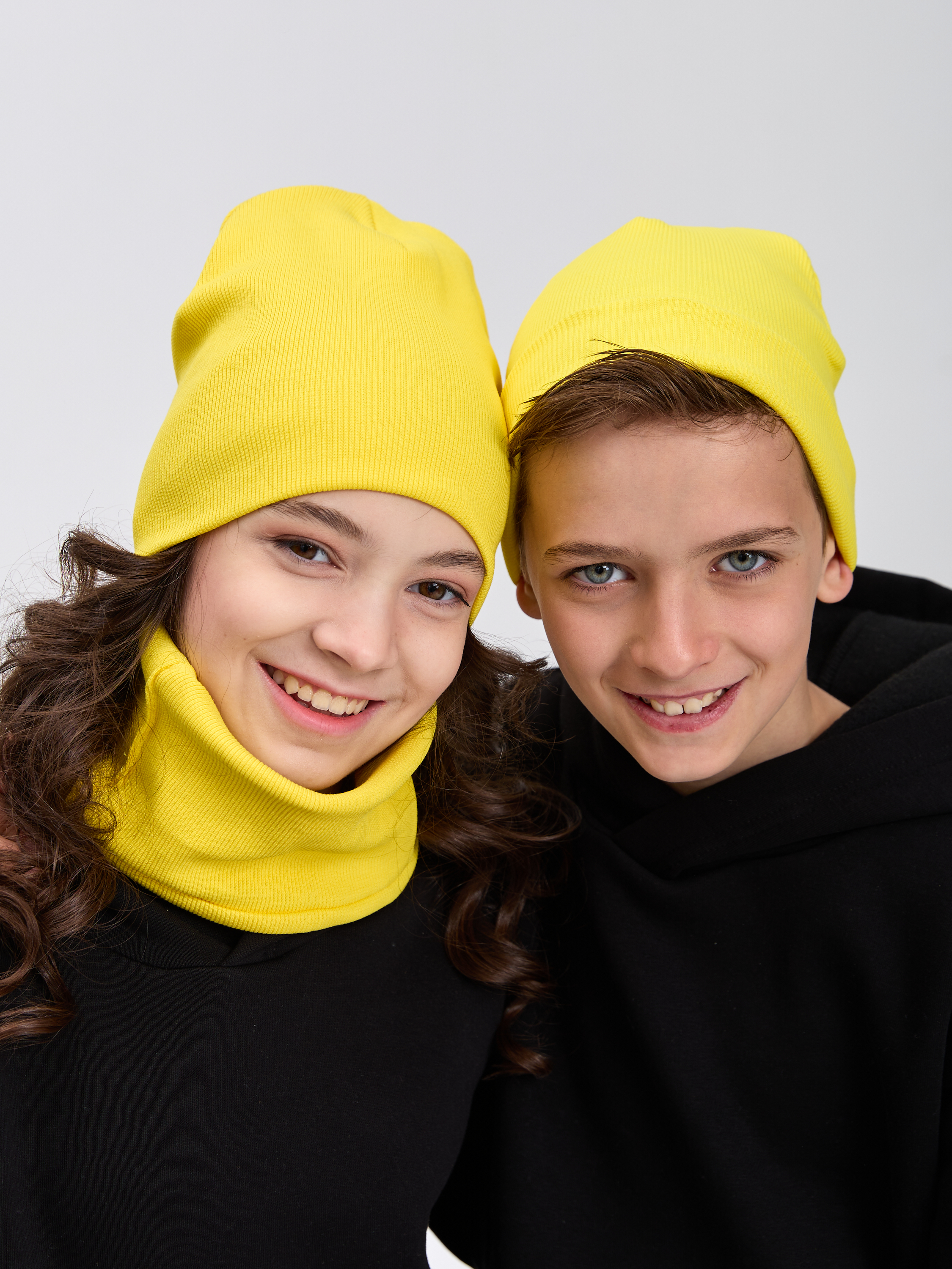 Шапка и снуд Лапушка 0258 жёлтый - фото 2