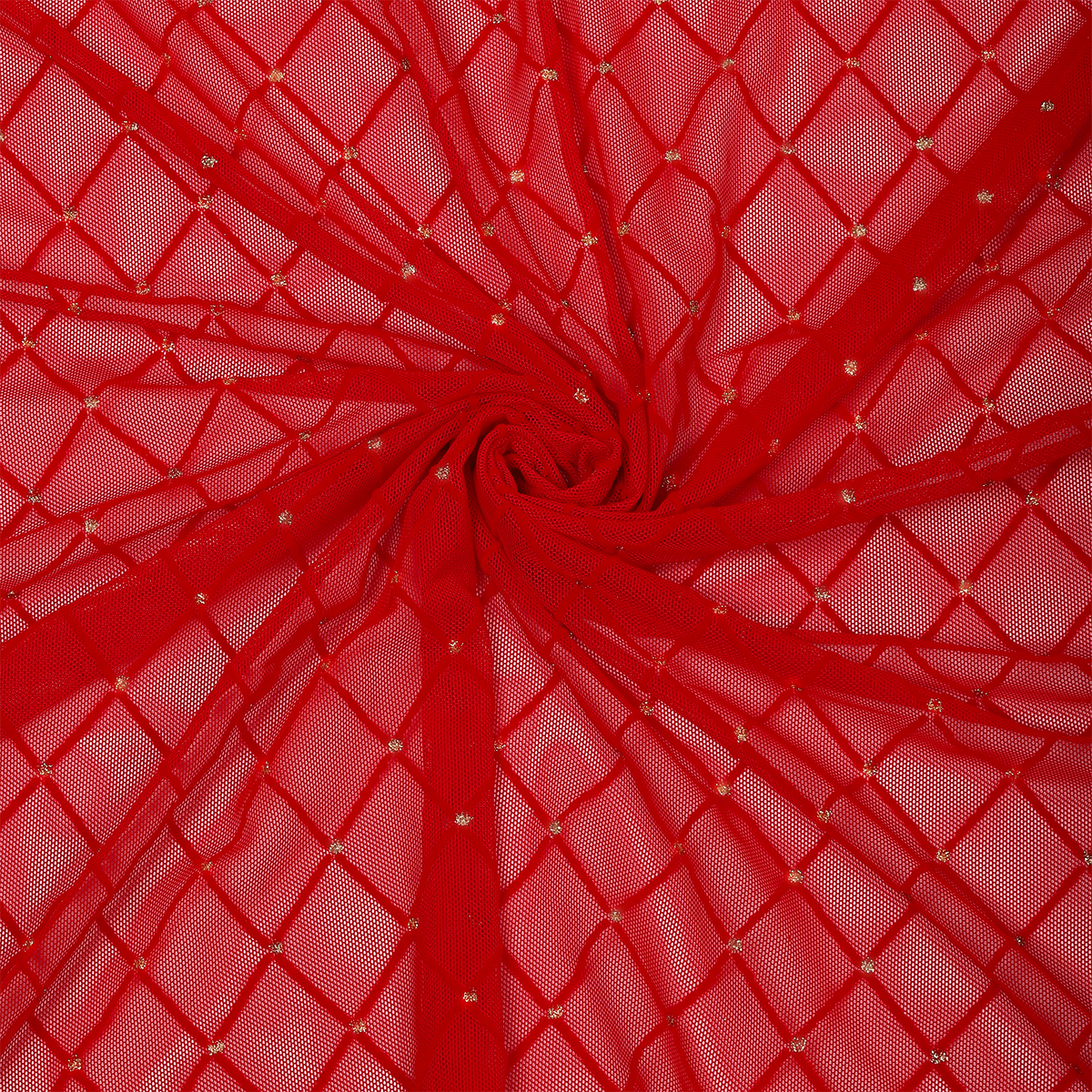 Ткань TBY Сетка эластичная цвет красный уп.1м - фото 3