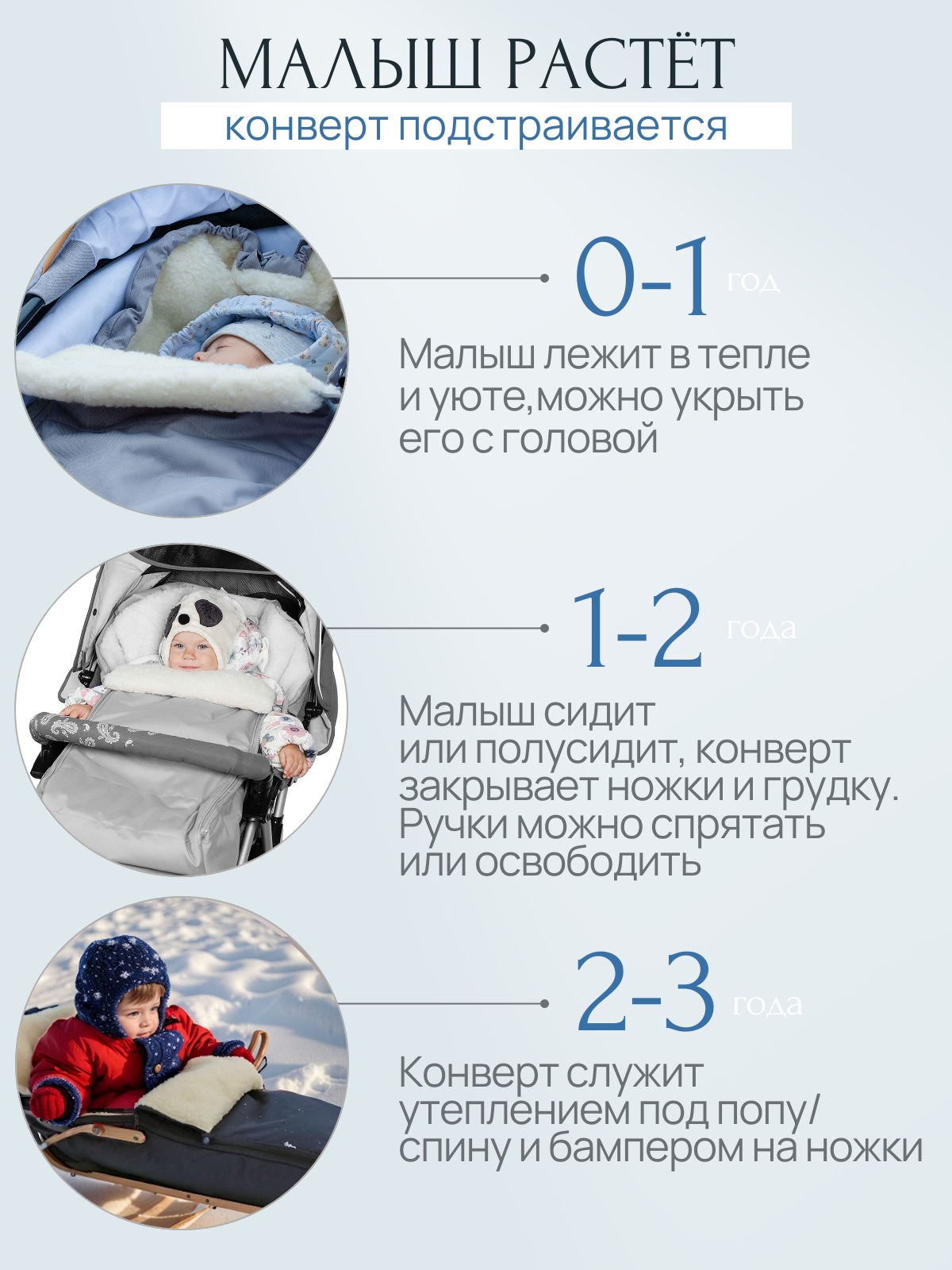 Конверт в коляску Чудо-Чадо New Classic синий - фото 7