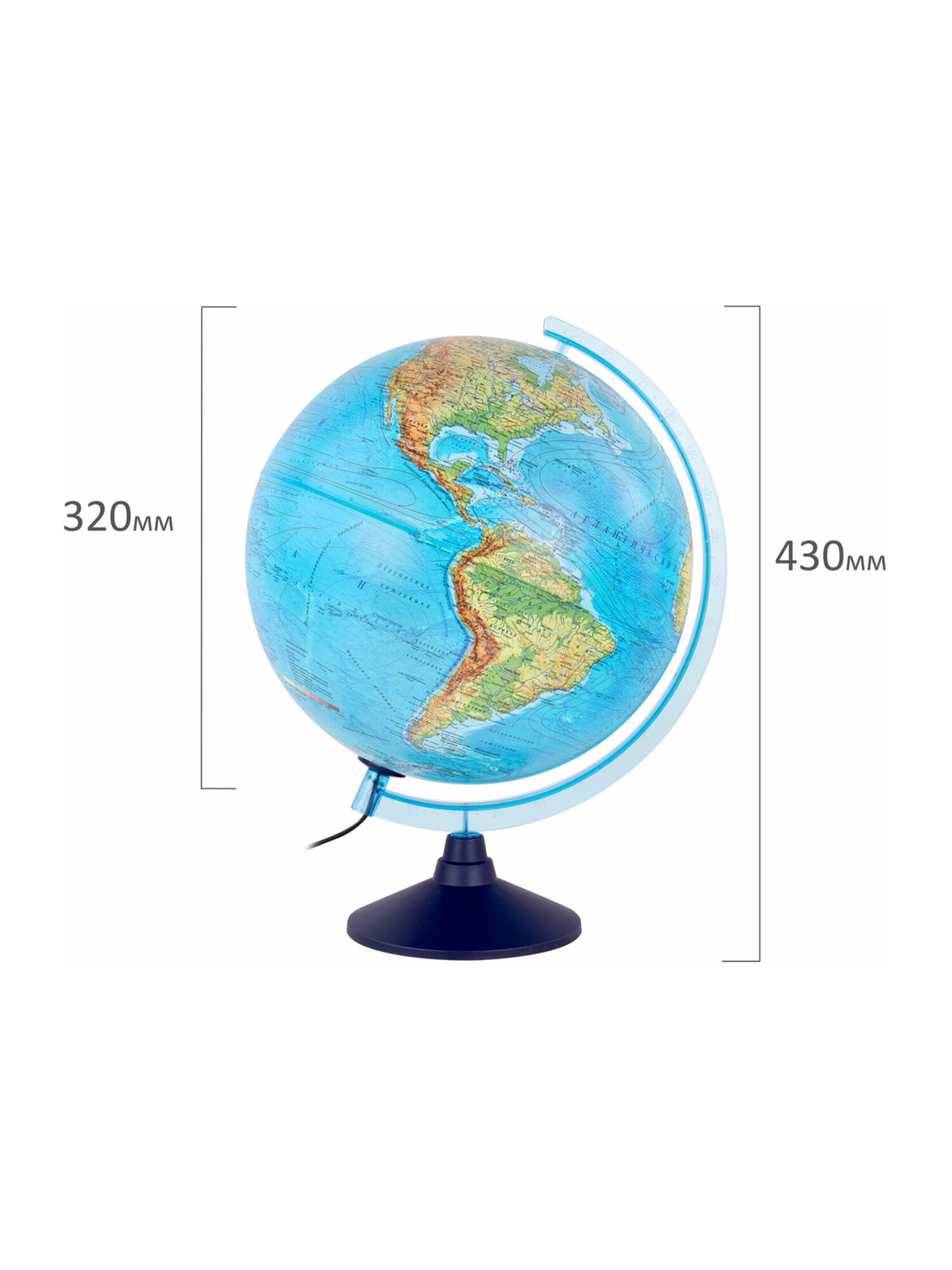 Глобус Globen интерактивный физический политический с подсветкой и VR очками 32 см - фото 18