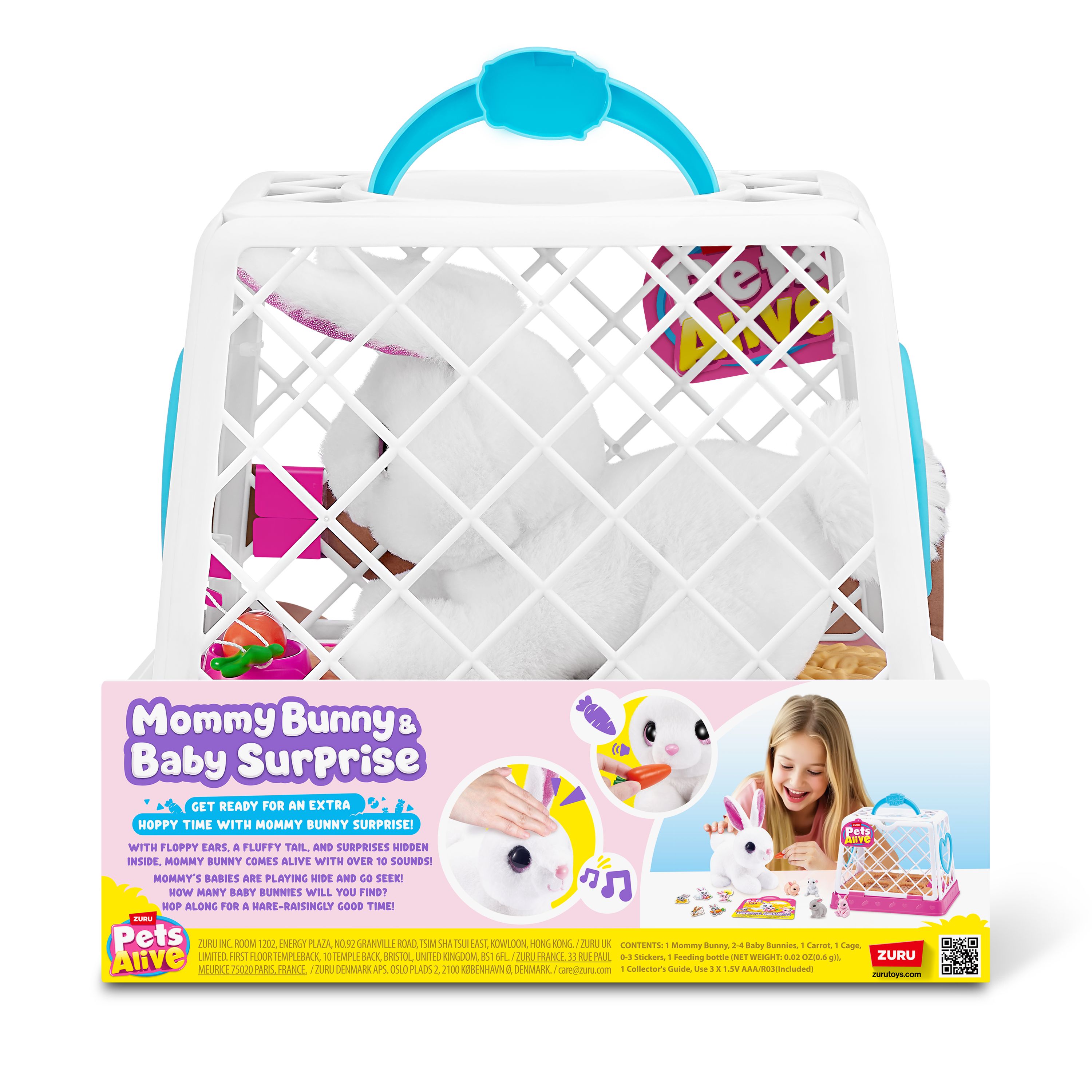 Игровой набор Zuru Pets Alive Mama Bunny and Baby - фото 17