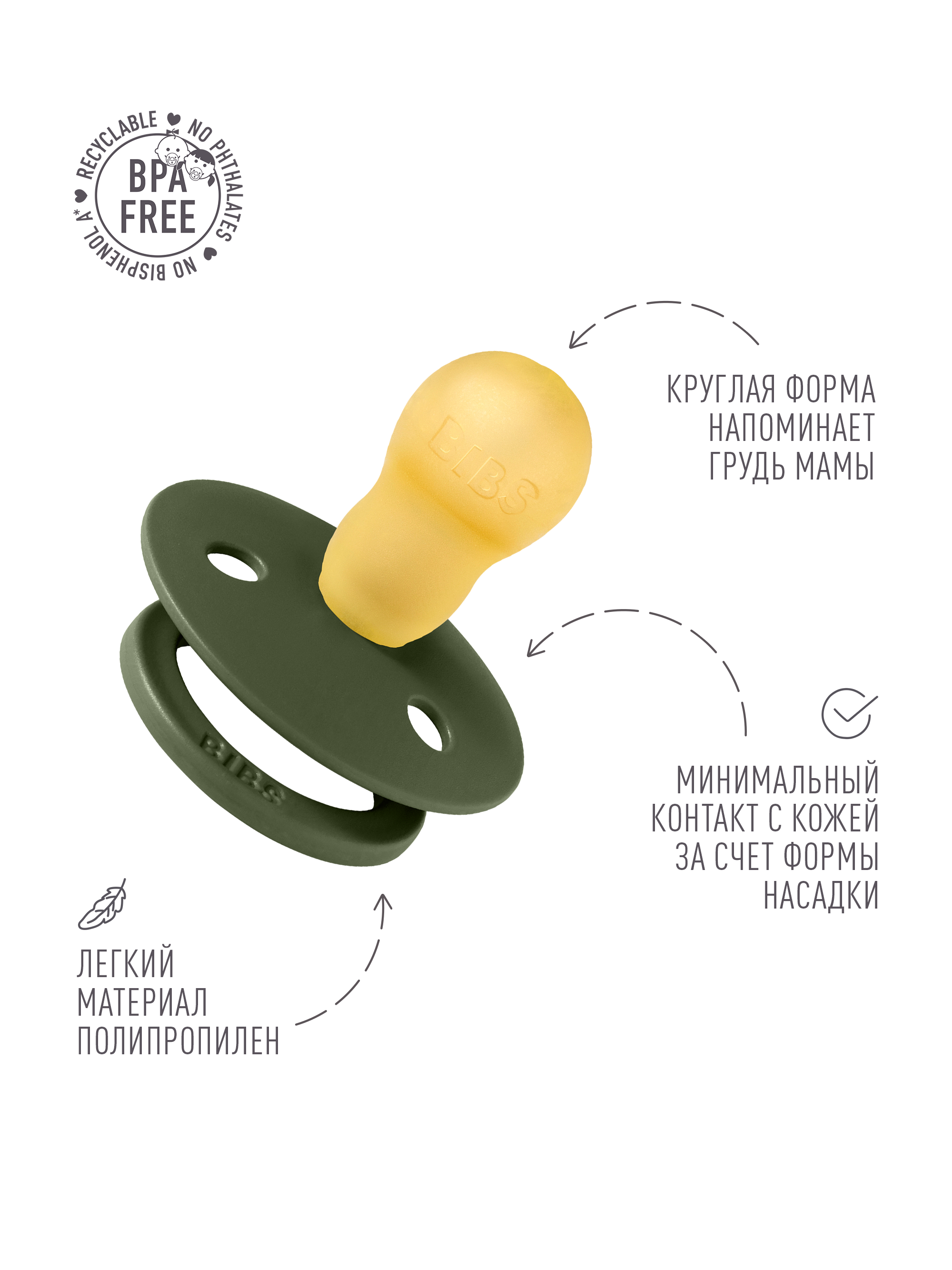 Пустышка BIBS латекс классическая от 18 мес. - фото 3