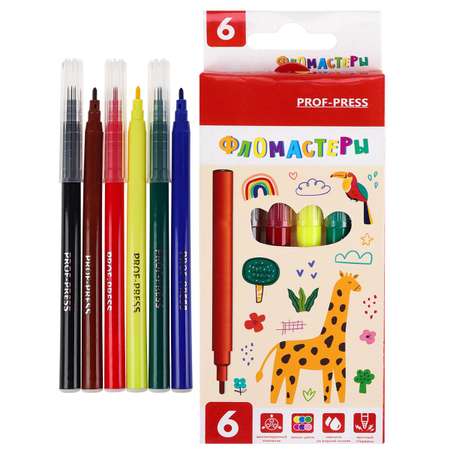Фломастеры Prof-Press 6 цв.